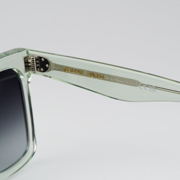 NEW Celine CL4055IN 93B Transparent Green Gradient Square Oversized Sunglasses - Picture 7 of 11
